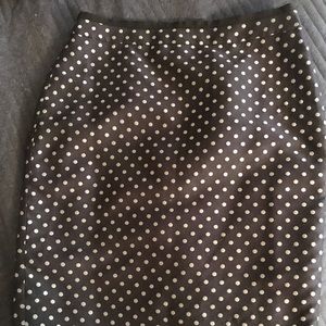 Ann Taylor navy with dots pencil skirt